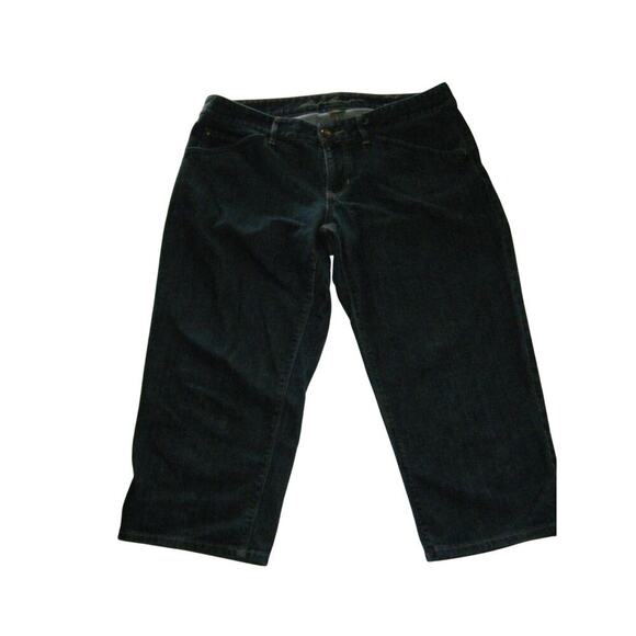 Eddie Bauer Curvy Capri Size P 10 Dark Washed Women's Capris - Picture 1 of 5